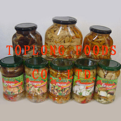 Assorted Canned Mushrooms (In Marinade, In Brine)